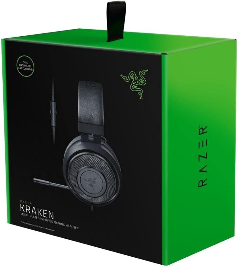 Razer Kraken 2019 EDTION Gaming Headset Lightweight aluminum Frame Retractable Noise Cancelling Mic Cooling Gel EarCups PC PS4 XBOXONE Best price in Egypt B.TECH