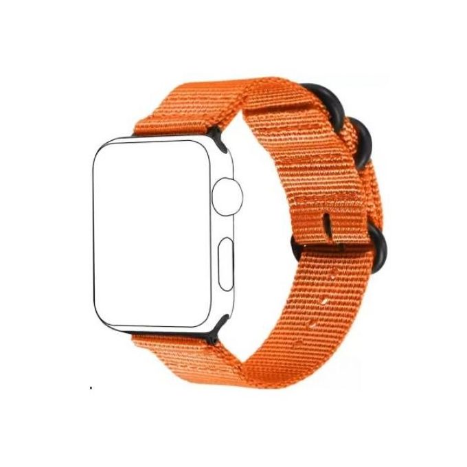 Nylon Replacement Strap for Apple Watch 4-6-SE, 42-44mm - Orange
