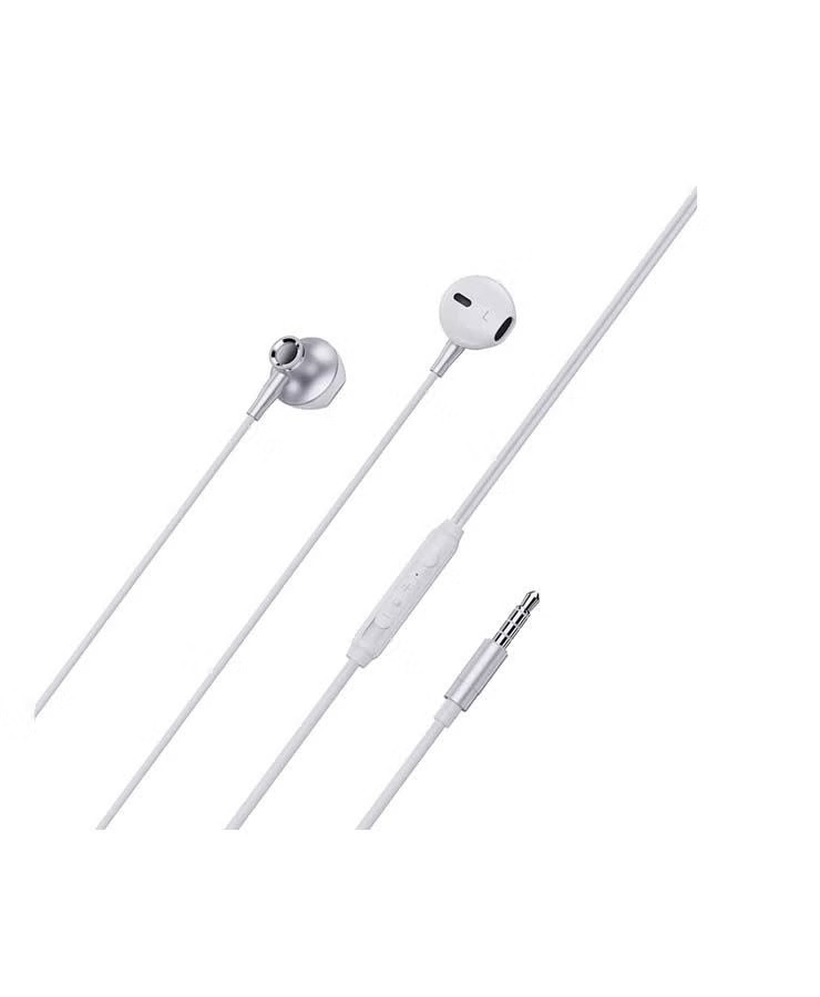 Soda In-Ear Wired Earphones with Microphone, White- SHI170
