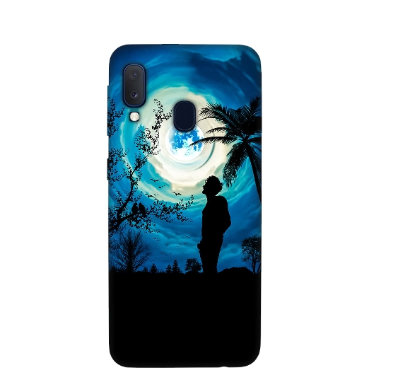 Silicone Land View Pattern Back Cover For Samsung A30