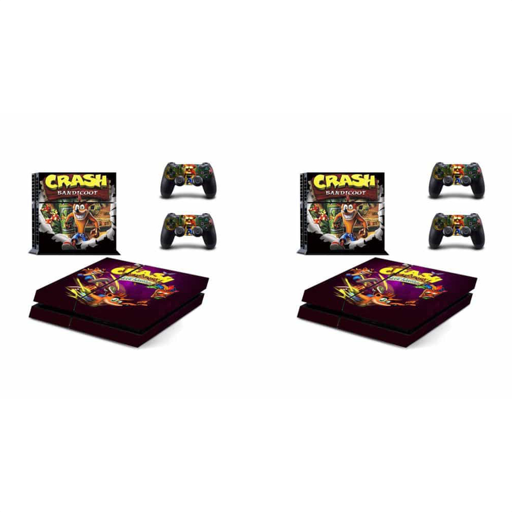 Set of 2 Crash Bandicoot Printed Sticker for PlayStation 4 - STCOSE589