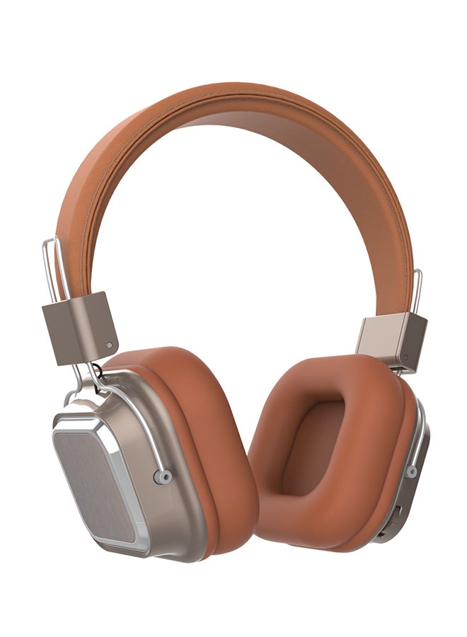 Sodo Over-Ear Wireless Headphones, Brown and Silver -SD-1003