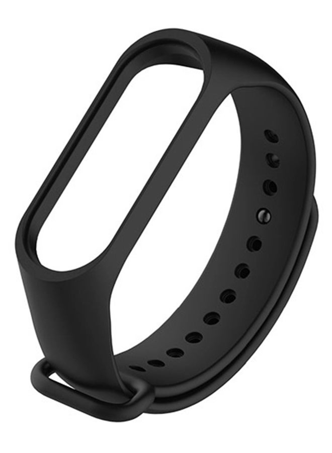 Replacement Silicone Band For Xiaomi Mi Band 4- Black