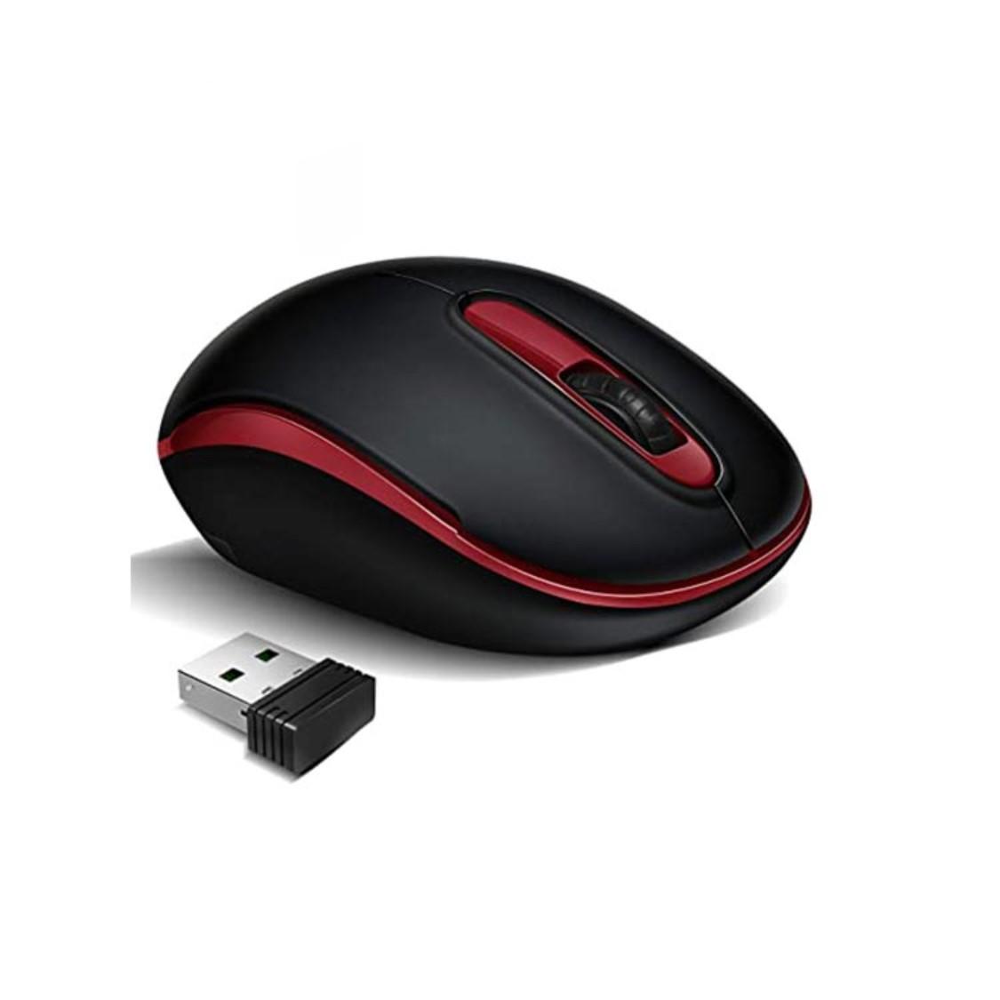 Optical Wireless Mouse, Black and Red - LGC-CMU02