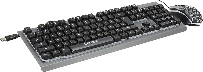 مجموعة لوحة مفاتيح ليميدي سلكي مع ماوس، اسود - T23