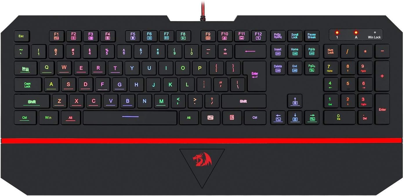 REDRAGON K502 KARURA2 Gaming Keyboard - Membrane switch - English & Arabic Keys