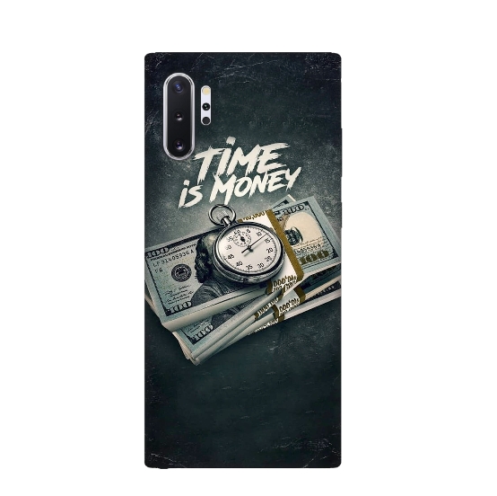 Money Time Printed Silicone Back Cover for Samaung Galaxy Note 10 Plus