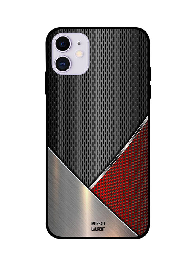 Red And Grey Steel Pattern Printed Back Cover for Apple iPhone 11