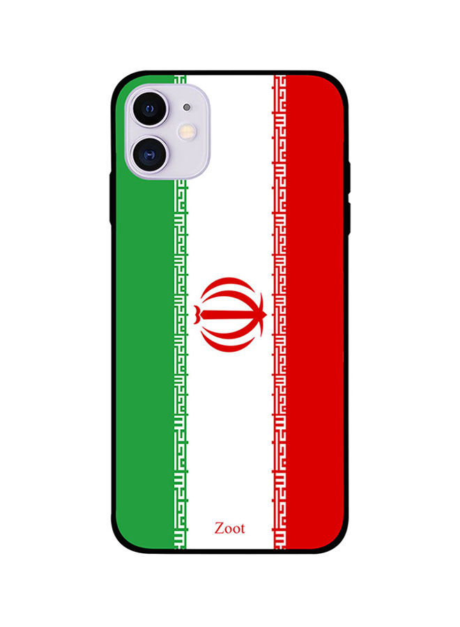جراب ظهر بطبعة علم دولة ايران لابل ايفون 11
