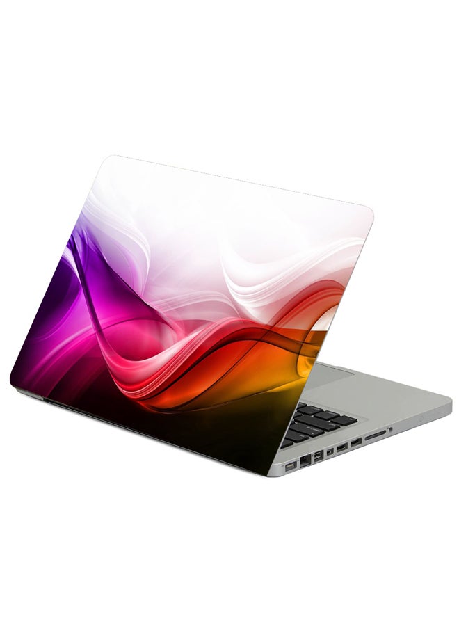 Colorful Waves Background Printed Vinyl Laptop Sticker for 15 Inch Laptops
