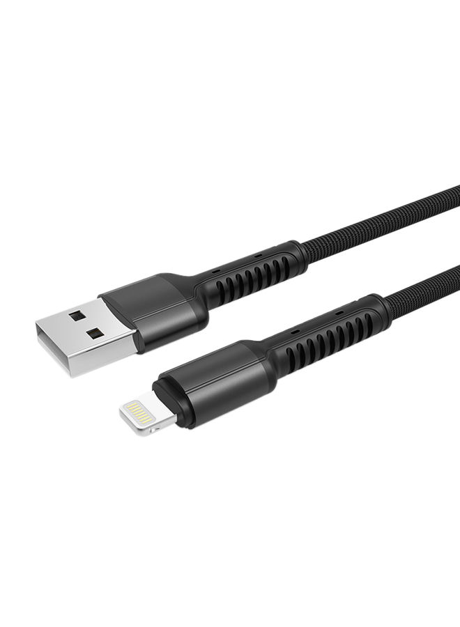 Ldnio USB-A to Lightning Charging Cable, 2.4A, 1 Meter, Black - LS63