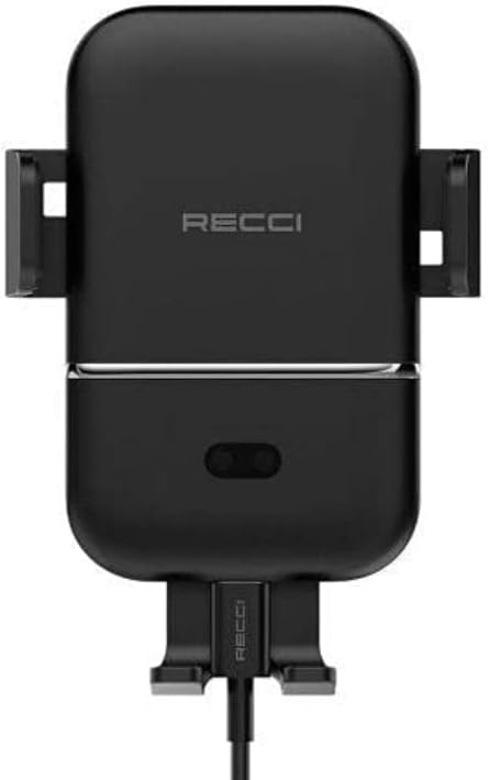 Recci Wireless Car Charging Holder, 15 Watt, Black - Rho-C09