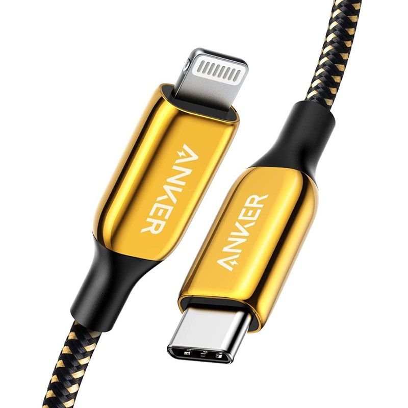 Anker Powerline Plus III Type-C to Lightning Cable, 1.8 Meter, Gold- A8843HB1