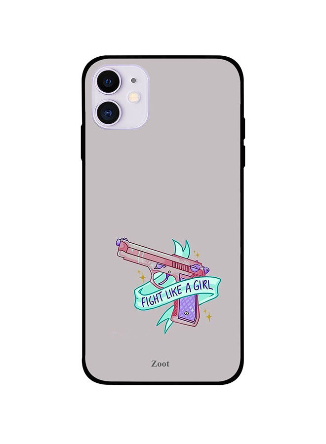 Fight Like A Girl Printed Back Cover for Apple iPhone 11