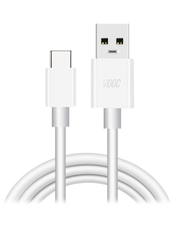 Oppo USB-A to USB-C Cable, 1 Meter, White - DL129