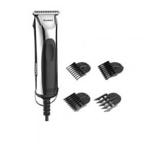 Kemei Electric Hair Trimmer, Black and Silver- Km-850