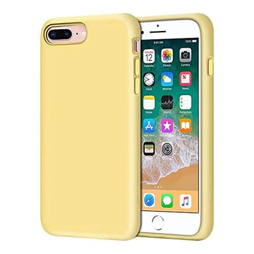 Stratg Silicone Back Cover for Apple iPhone 7 Plus and 8 Plus - Yellow