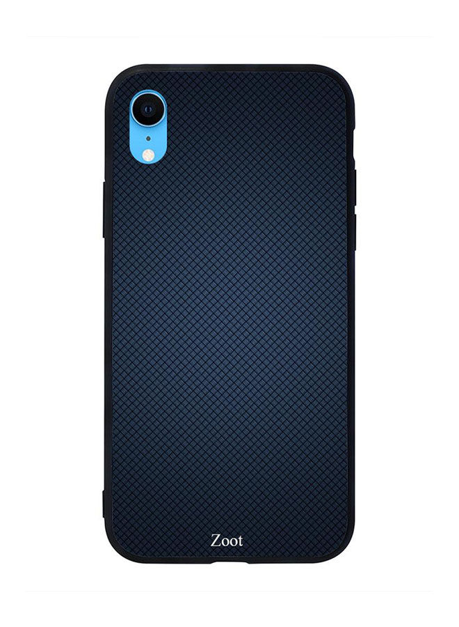 Dark Blue Texture Printed Back Cover for Apple iPhone XR
