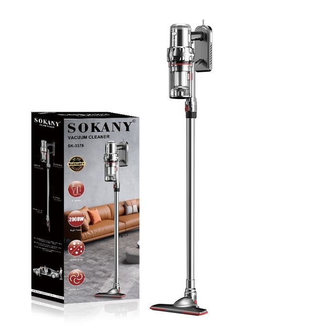 Sokany Vertical Vacuum Cleaner 2000 Watt,  SK-3378 - Grey