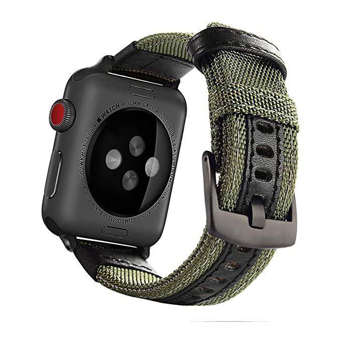 Nylon Leather Strap For Apple Watch Series 8, 41mm - Green