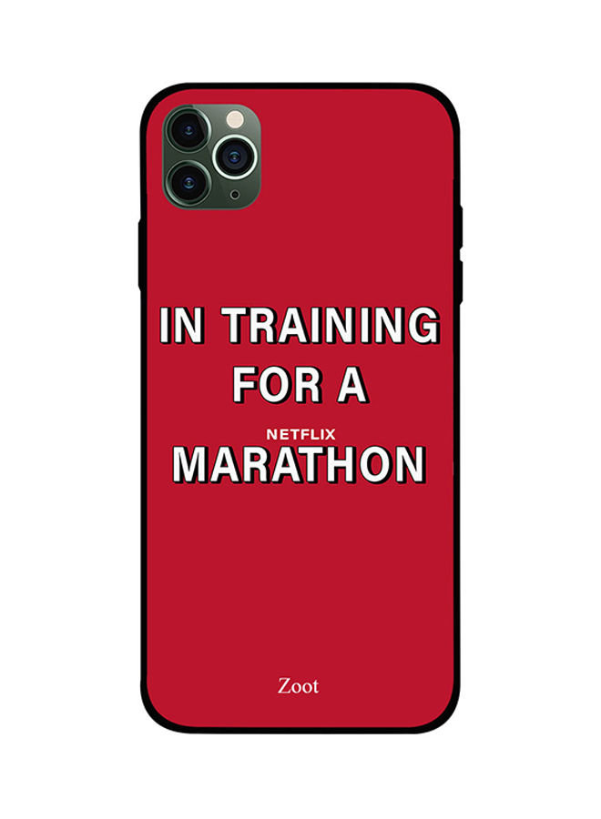 جراب ظهر بطبعة عبارة In Training For A Netflix Marathon لابل ايفون 11 برو ماكس