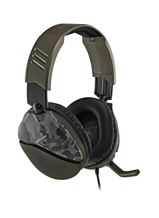 Turtle Beach Recon 70 Gaming Over Ear Wired Headphone with Microphone - Green Camouflage