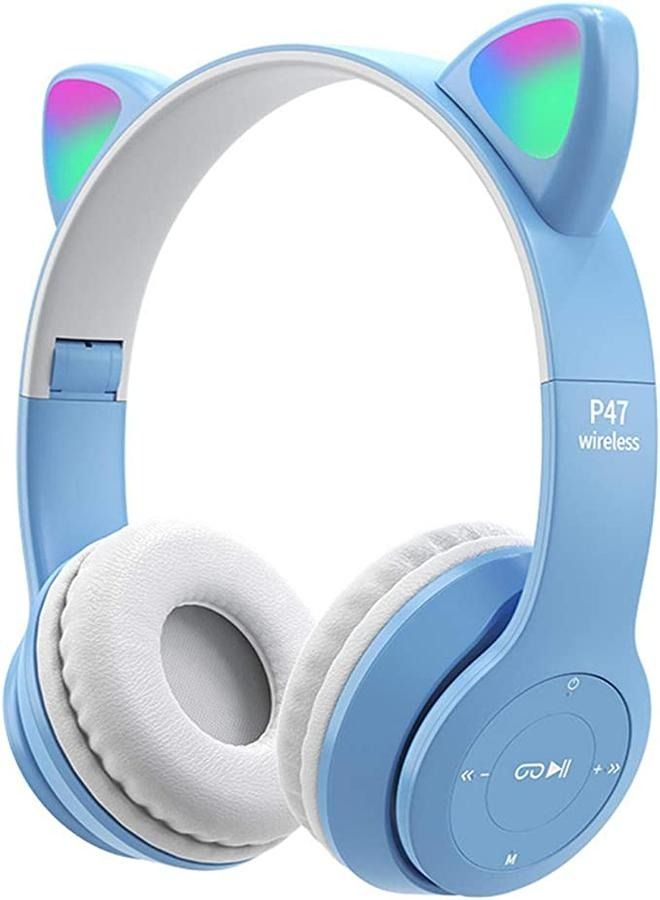 P47 Gaming Bluetooth Headset for Kids - Blue