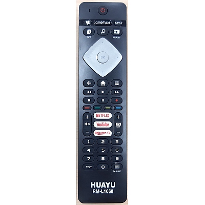 Huayu Remote Control for Philips TVs, Black - RM-L1660