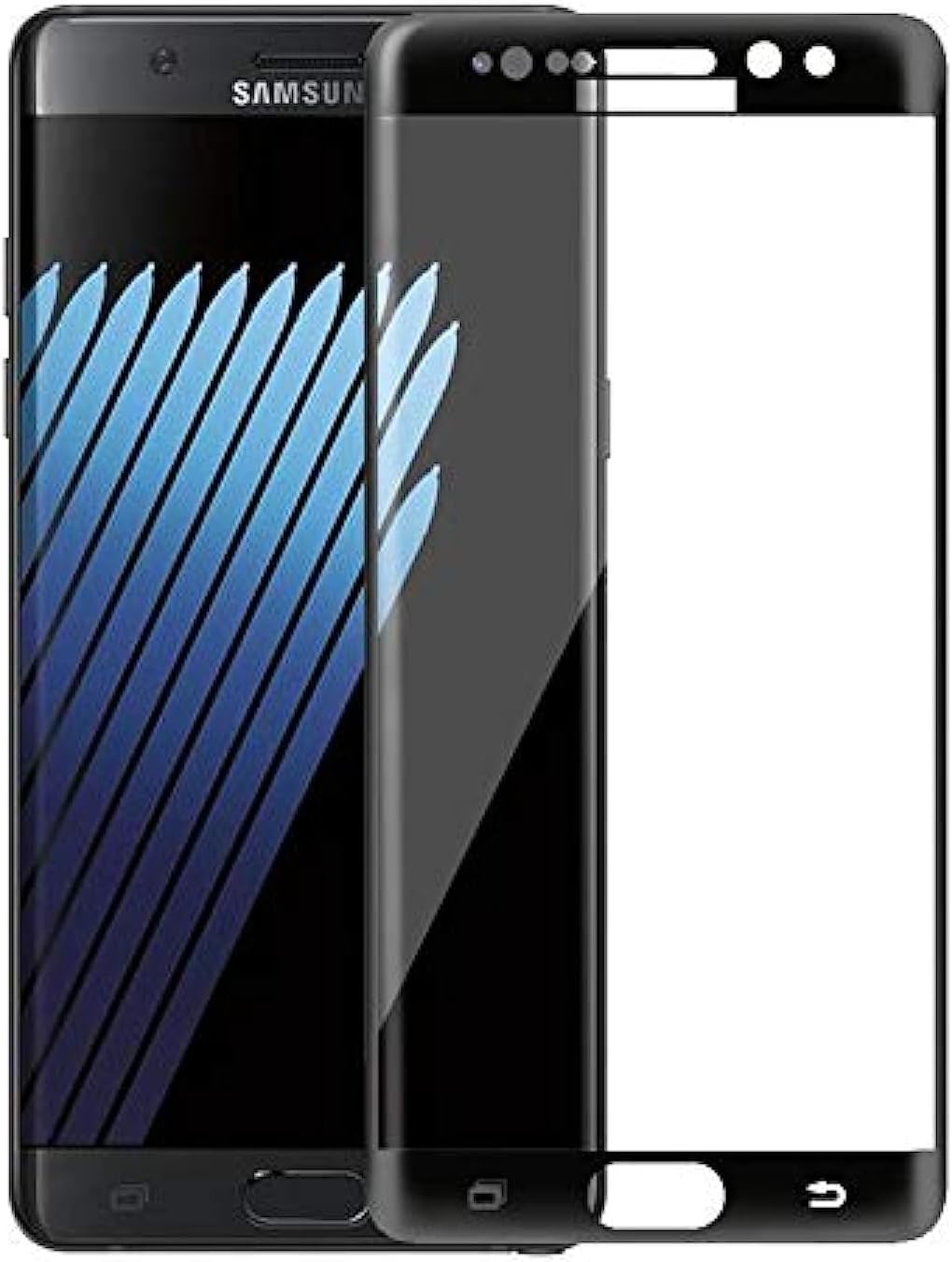 Pro Plus Glass Screen Protector for Samsung Galaxy Note 7 - Transparent with Black Frame