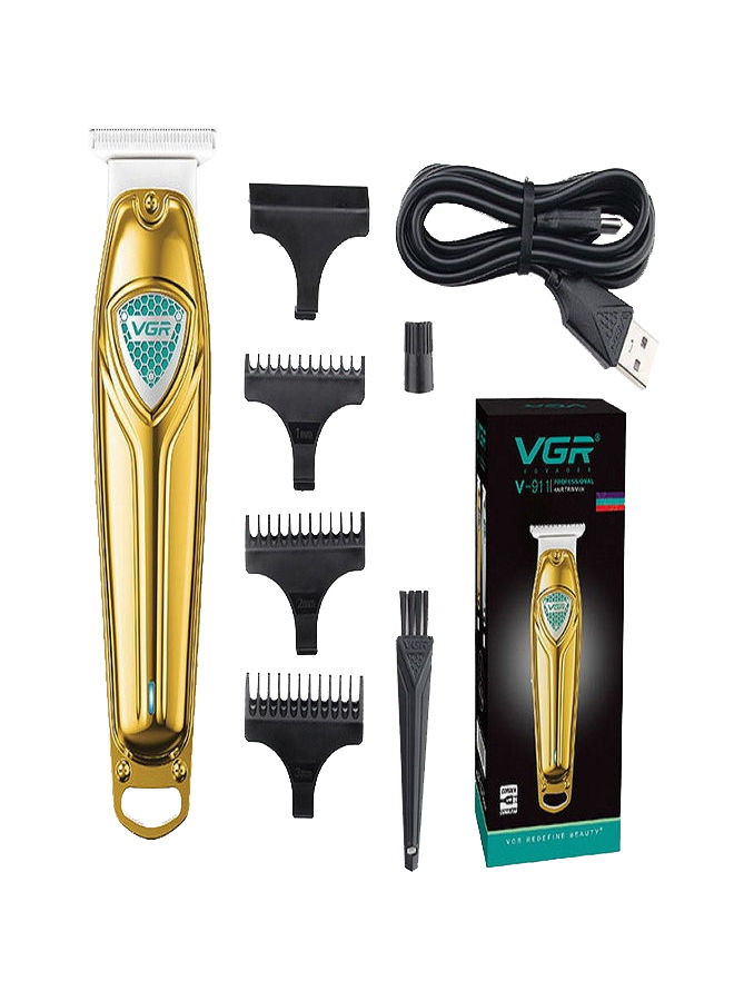 VGR Professional Electric Rechargeable Hair Clipper and Trimmer, Gold - V-911