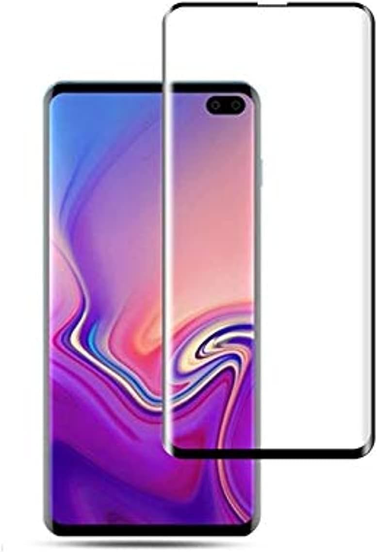 3D Tempered Glass Screen Protector for Samsung Galaxy S10 Plus - Transparent with Black Frame