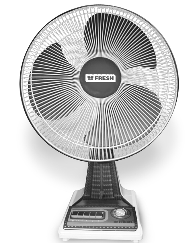 Fresh Amira Table Fan, 16 Inch - White \ Grey