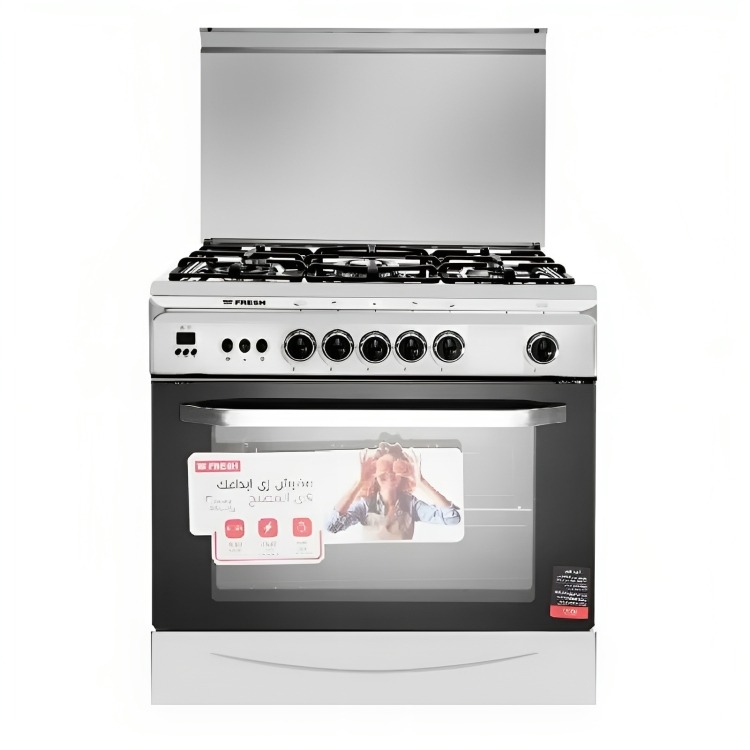 Fresh Italiano Gas Cooker, 5 Burners, Stainless Steel - 7531