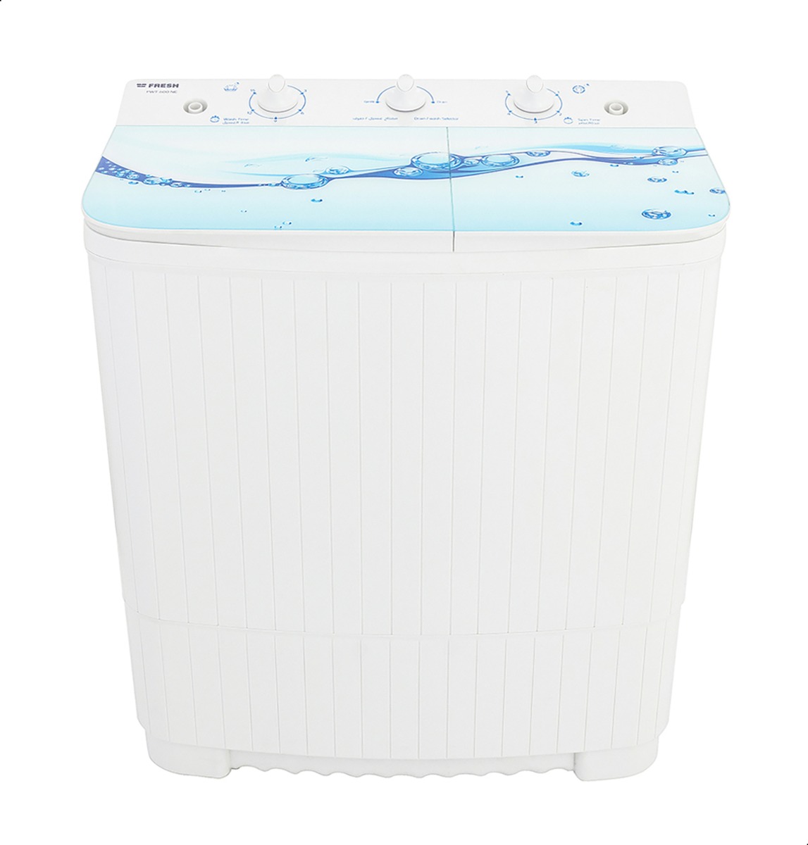 Fresh Diamond Top Load Half Automatic Washing Machine, With Dryer, 6 KG, White- FWT600
