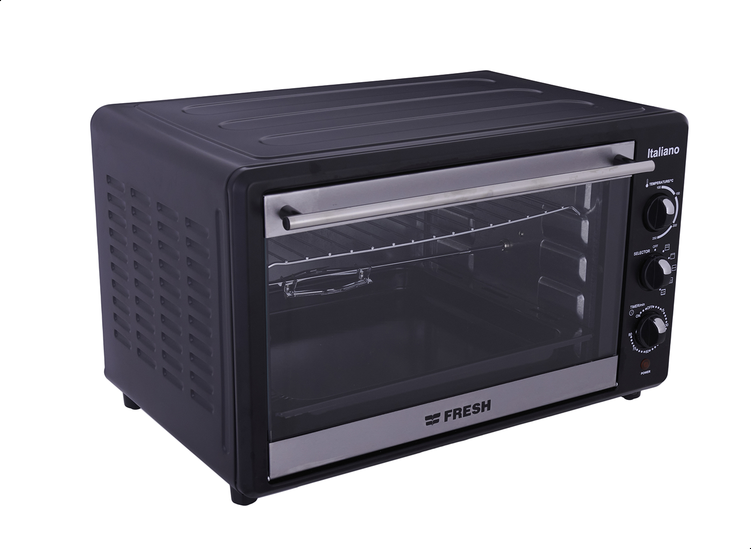 Fresh Electric Oven with Grill, 45 Liter, 2000 Watt, Black - FR-45