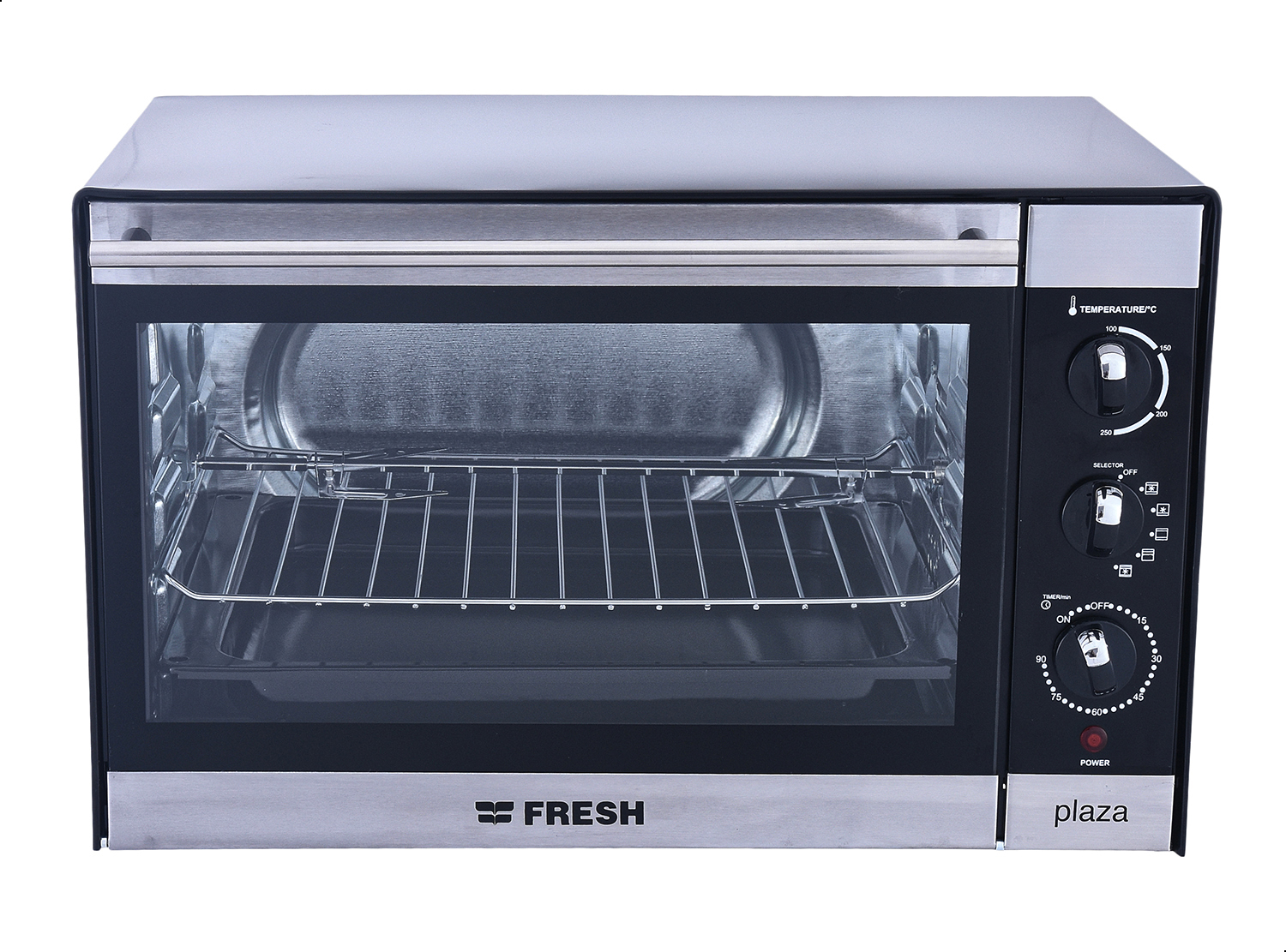 Fresh Electric Oven with Grill, 48 Liters, 2000 Watt, Black and Silver - FR-48-6450