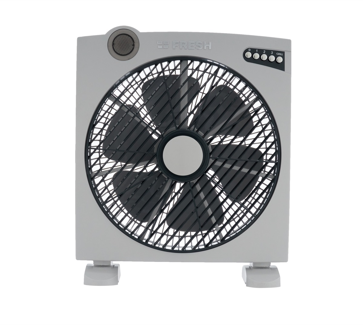 Fresh Magic Box Fan, 14 Inch - Grey