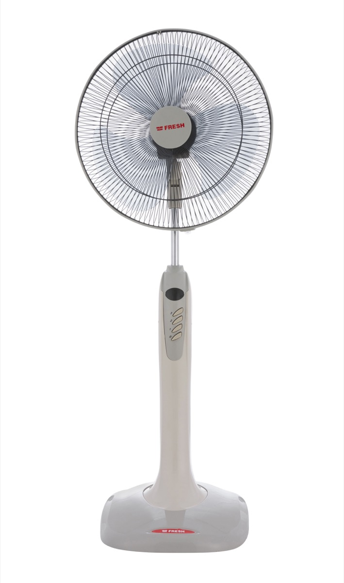 Fresh Stand Fan, 18 Inch, White and Grey