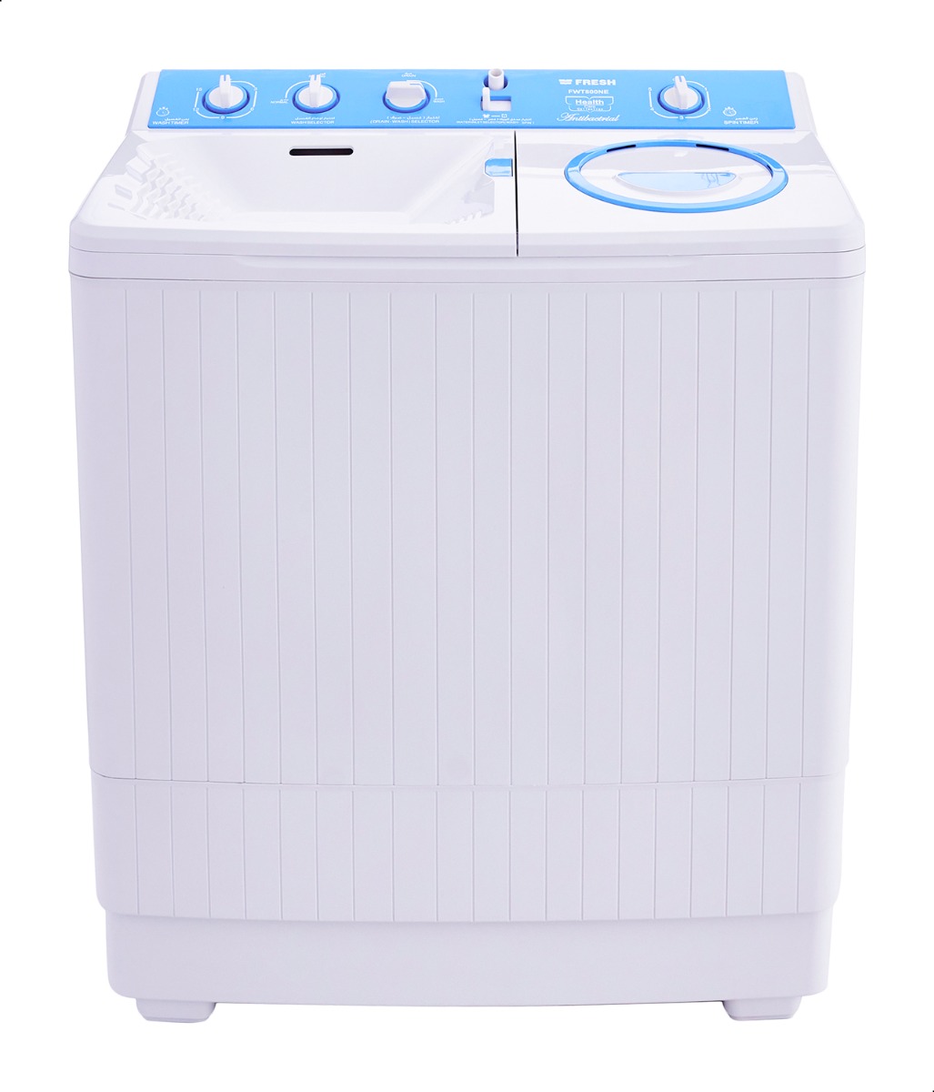 Fresh Super Galaxy Top Load Half Automatic Washing Machine, With Dryer, 8 KG, White-  FWT800NE