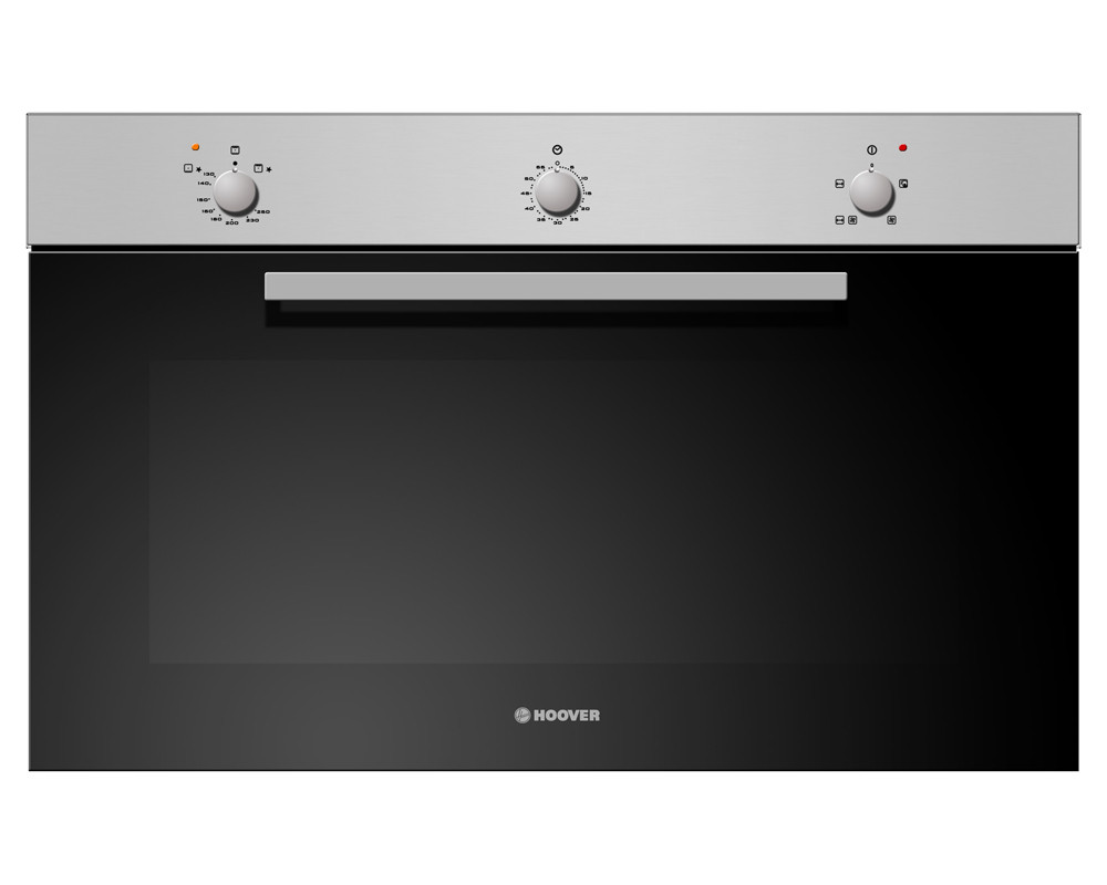 Hoover Built-In Gas Oven 90cm, 93 Liter, Silver/Black - HGGF93