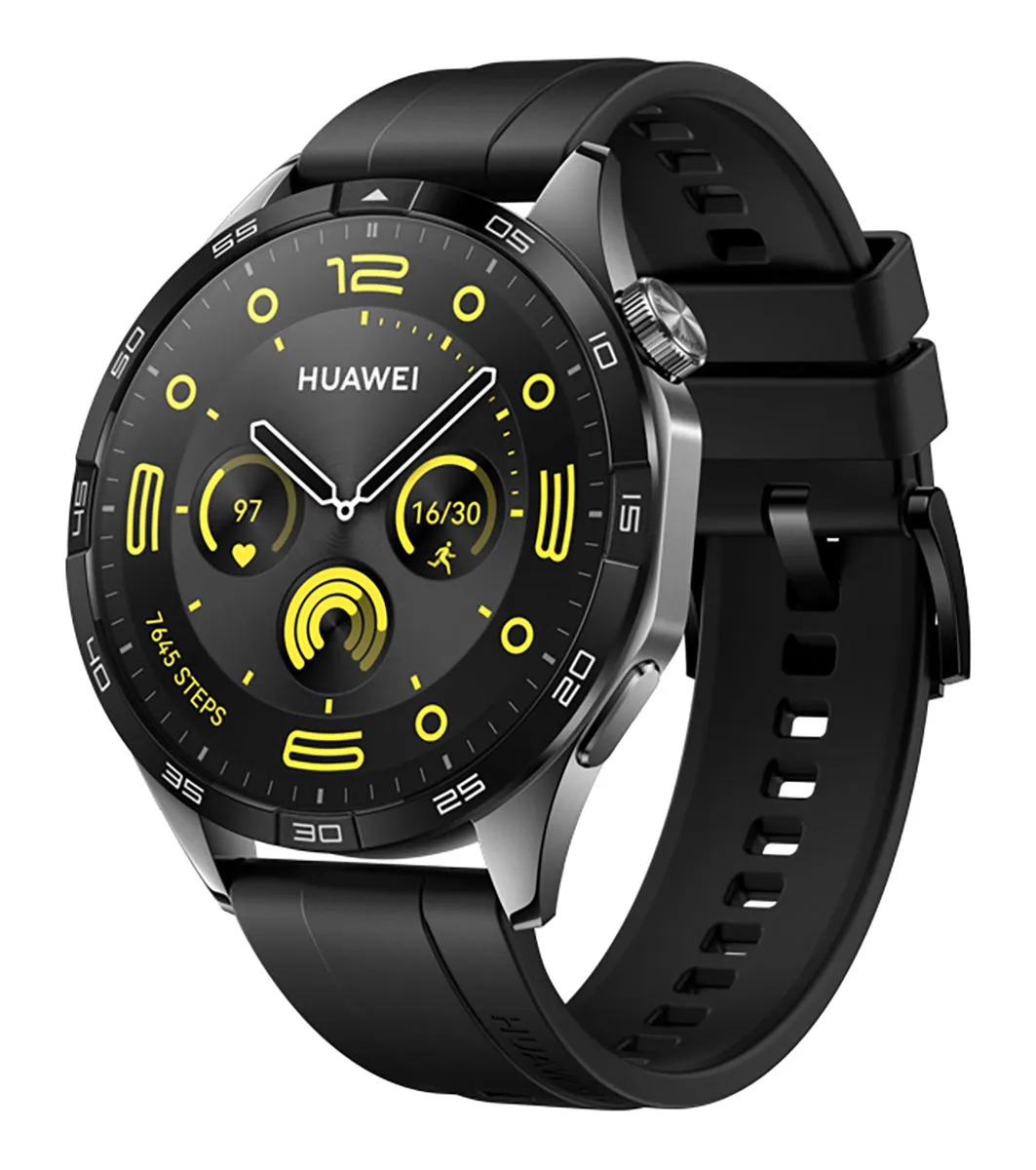 Huawei Watch GT 4 , Smart Watch, Silver Case- Black Strap