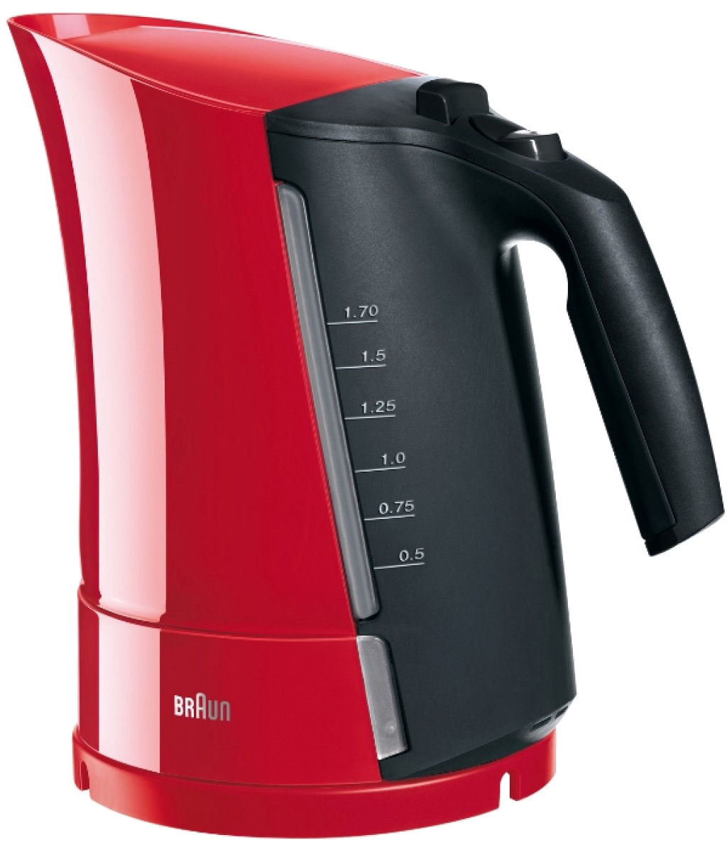 Braun Multiquick 3 Kettle, 1.7 Liters, 2200 Watt, Red - WK300