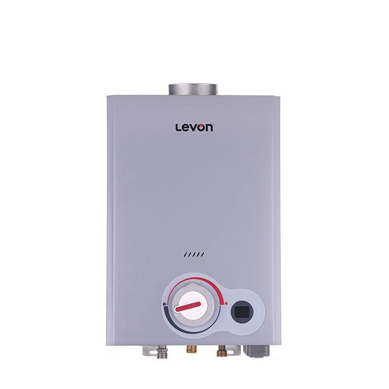 Levon Gas Digital Water Heater, 10 Liters, Silver- 18113
