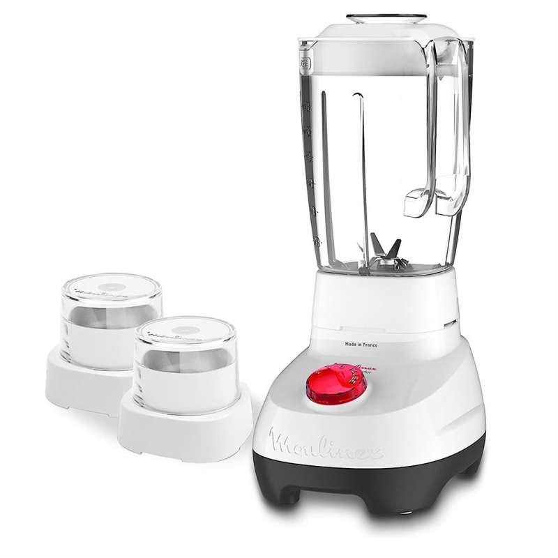 Moulinex Countertop Blender with Attachments, 2 Liters, 700W, White - LM207128