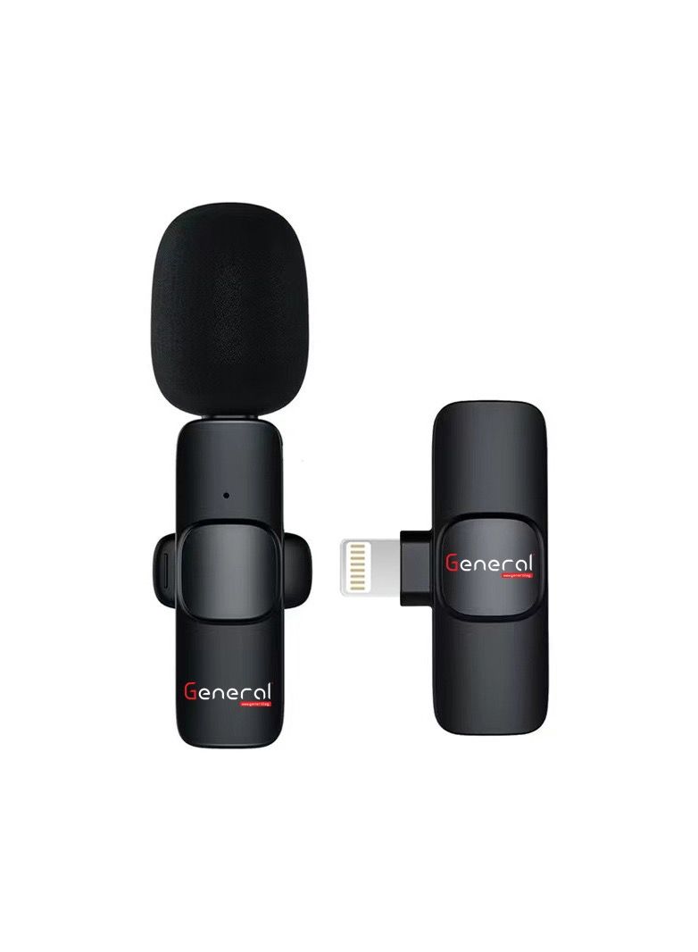 General Wireless Mini Lavalier Microphone, Black - K10