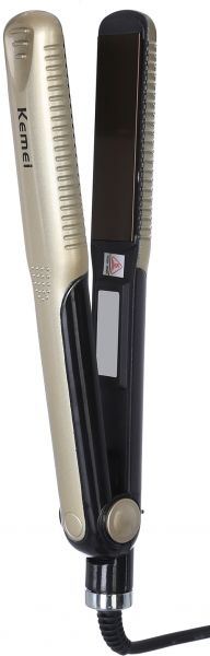 Kemei Hair Straightener, Gold/Black - KM-327