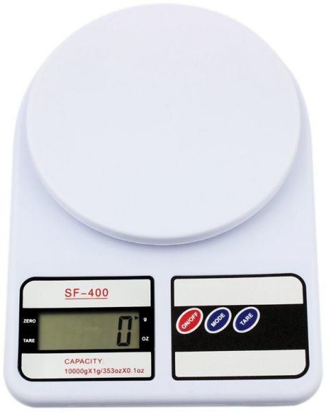 Electronic Digital Kitchen Scale - White