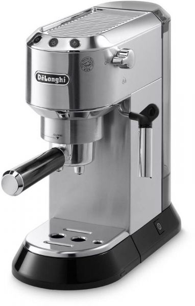 Delonghi Dedica Coffee Machine, 15 Bar, Silver - EC.685.M