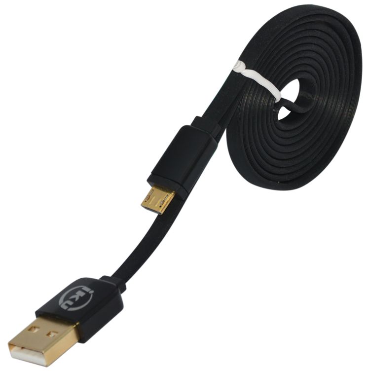 iKU Flat Micro USB Cable - Black