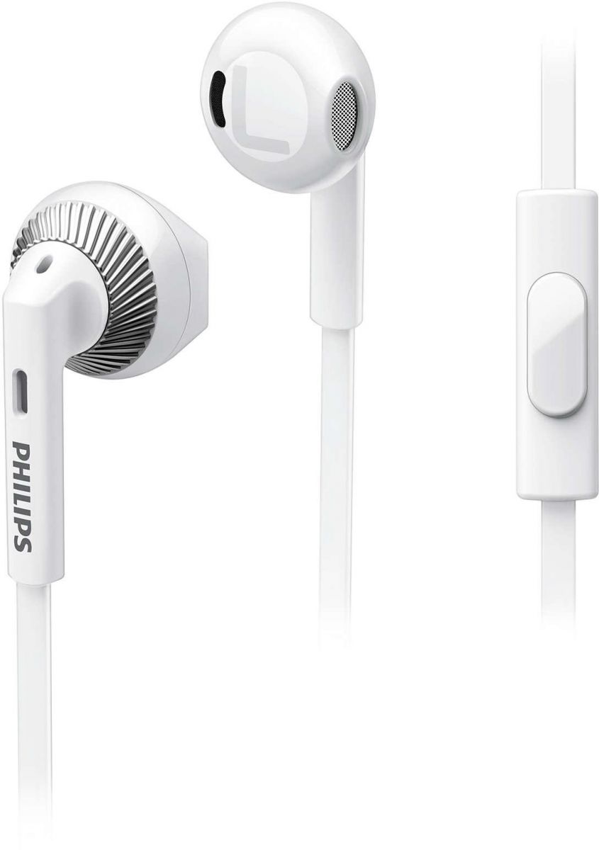 Philips In Ear Earphone with Microphone, White - SHE3205